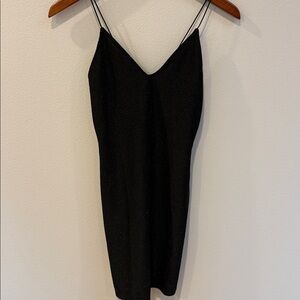 Divided sparkle Black Mini Dress